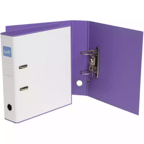 Picture of BANTEX DUET LEVER ARCH FILE 70MM A4 WHITE AND LILAC