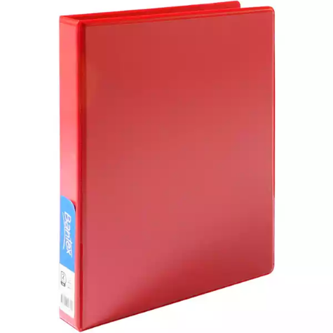 Picture of BANTEX INSERT RING BINDER PP 2D 25MM A4 RED