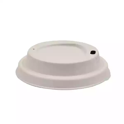 Picture of BIOPAK BIOCUP LID PLANT FIBRE 80MM SMALL NATURAL PACK 50
