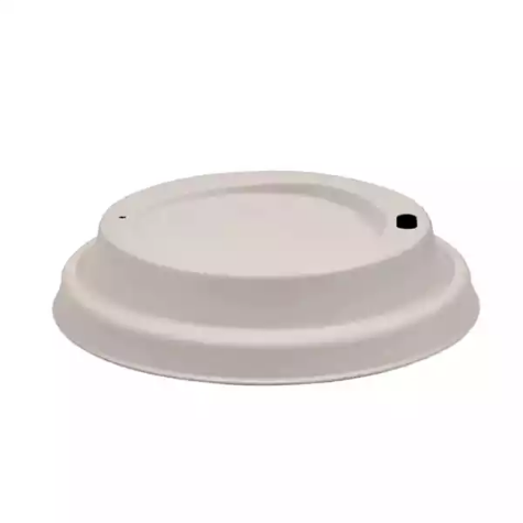 Picture of BIOPAK BIOCUP LID PLANT FIBRE 90MM LARGE NATURAL PACK 50