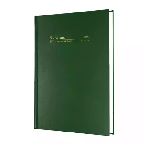 Picture of COLLINS 18M4.P40 FINANCIAL YEAR DIARY DAY TO PAGE A5 GREEN
