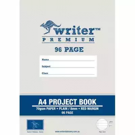 Picture of WRITER PREMIUM PROJECT BOOK 8MM PLAIN/RULED 70GSM 96 PAGE A4 BANANA