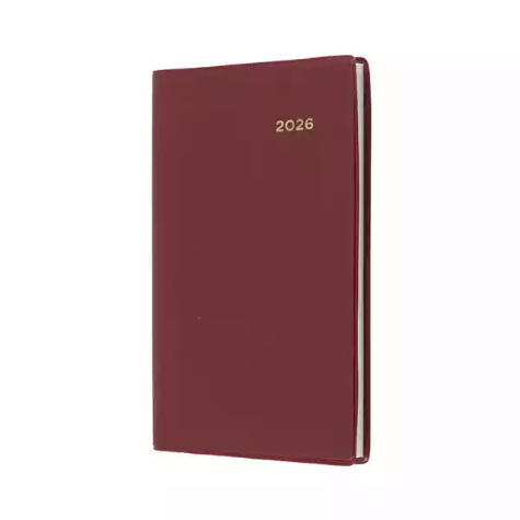 Picture of COLLINS BELMONT POCKET 357.V78 DIARY WEEK TO VIEW B7R BURGUNDY