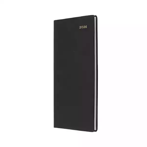Picture of COLLINS BELMONT SLIMLINE 377L.V99 DIARY WEEK TO VIEW B6/7 BLACK