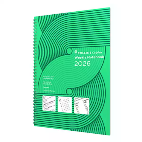 Picture of COLLINS COLPLAN 62.P52 DIARY WITH NOTES WEEK TO VIEW A4 GREEN