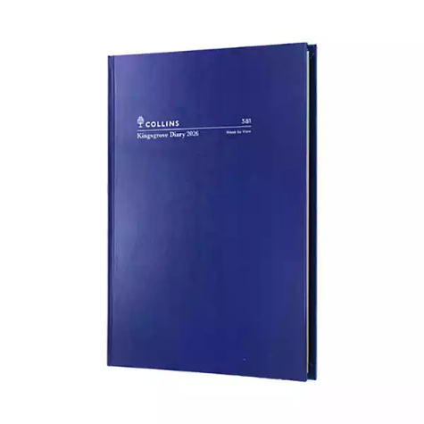 Picture of COLLINS KINGSGROVE 381.P59 DIARY WEEK TO VIEW A5 BLUE