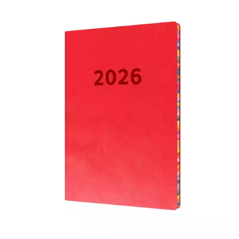 Picture of COLLINS RAINBOW EDGE ED153.U15 DIARY WEEK TO VIEW A5 RED