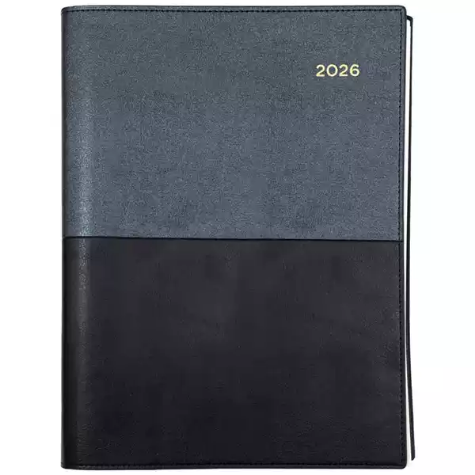 Picture of COLLINS VANESSA 145.V99 DIARY DAY TO PAGE A4 BLACK