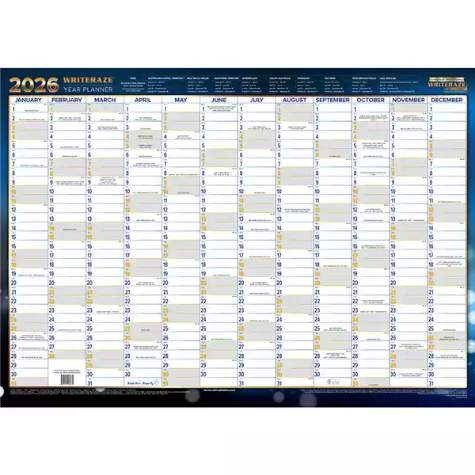 Picture of COLLINS WRITERAZE 10800 QC EXECUTIVE YEAR PLANNER LAMINATED ROLL UP 700 X 1000MM