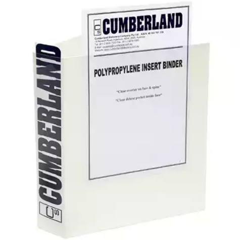 Picture of CUMBERLAND EARTHCARE INSERT RING BINDER 2D 25MM A4 WHITE