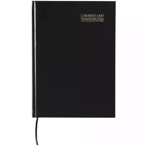 Picture of CUMBERLAND FINANCIAL YEAR DIARY WEEK TO VIEW A4 BLACK