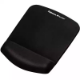 Picture of FELLOWES MOUSE PAD WITH WRIST REST PLUSH TOUCH MICROBAN MEMORY FOAM LYCRA BLACK