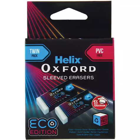 Picture of HELIX OXFORD CYBER ECO ERASERS TWIN PACK