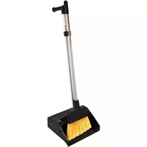 Picture of ITALPLAST LOBBY DUST PAN AND BROOM SET BLACK
