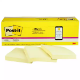 Picture of POST-IT 654-24SSCP SUPER STICKY RECYCLED NOTES 76 X 76MM CANARY YELLOW CABINET PACK 24