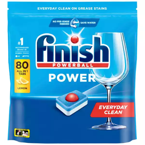 Picture of FINISH POWER DISHWASHING TABLETS LEMON SPARKLE PACK 80