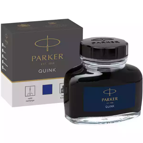 Picture of PARKER QUINK FOUNTAIN PEN BOTTLE INK BLUE 57ML