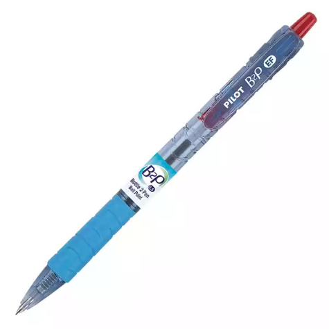 Picture of PILOT BEGREEN B2P GRIP RETRACTABLE BALLPOINT PEN 0.5MM FINE RED