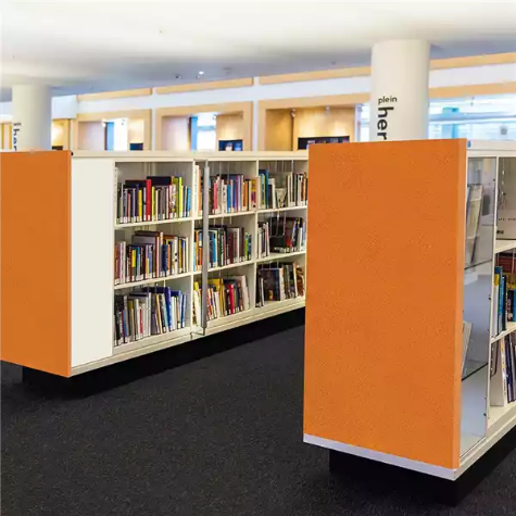 Picture of VISIONCHART BAY END LIBRARY PANEL PINBOARD 680 X 1225 X 50MM AUTEX COLOURS