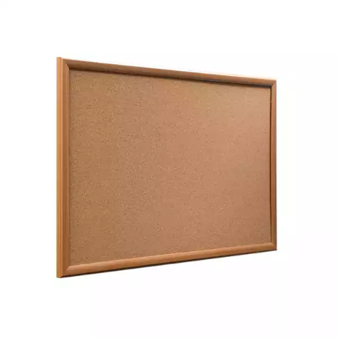 Picture of VISIONCHART PINBOARD 900X600MM CORK OAK STYLE FRAME