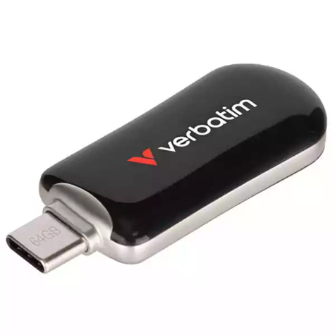 Picture of VERBATIM PLECTRA USB-C FLASH DRIVE 64GB BLACK