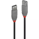 Picture of LINDY 36701 ANTHRA LINE USB-A 2.0 EXTENSION CABLE 0.5M BLACK