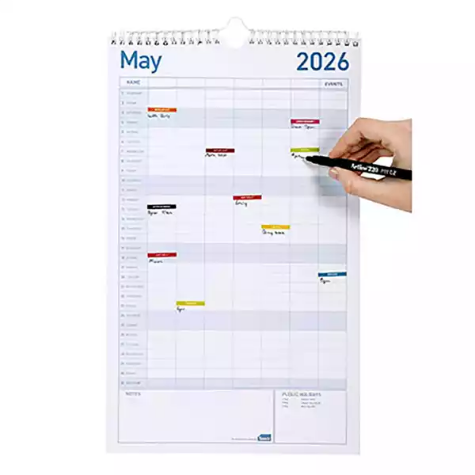 Picture of SASCO 10540 FAMILY 250 X 410MM ACTIVITY WALL CALENDAR