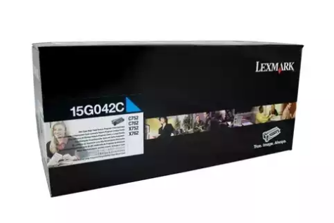 Picture of LEXMARK C752 / C762 / X762E HIGH YIELD CYAN PREBATE TONER CARTRIDGE - 15,000 PAGES