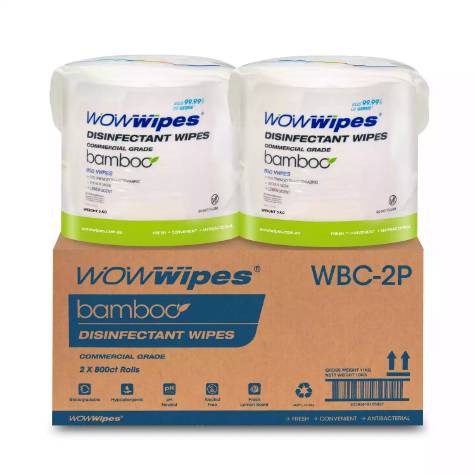 Picture of WOW ALCOHOL FREE ANTIBACTERIAL ROLL WIPES MAXX PACK CARTON 4