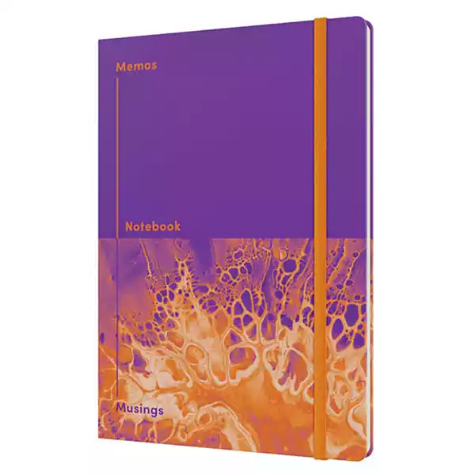 Picture of JUMBLE AND CO MEMOS MUSINGS NOTEBOOK A5 PURPLE