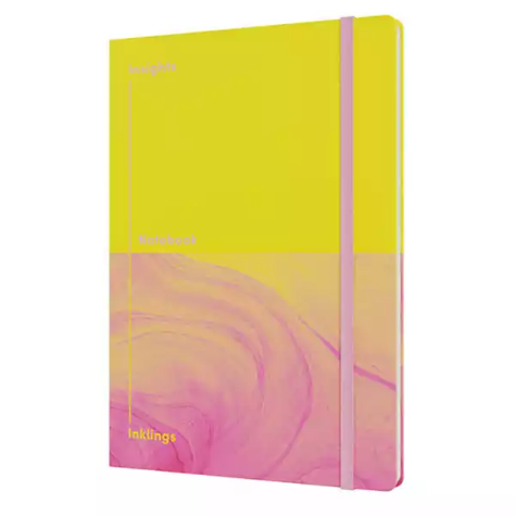 Picture of JUMBLE AND CO INSIGHTS INKLINGS NOTEBOOK A5 YELLOW