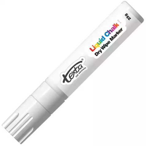 Picture of TEXTA LIQUID CHALK MARKER DRY WIPE CHISEL 15MM WHITE